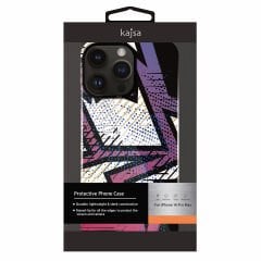 Kajsa Apple iPhone 14 Pro Kılıf HD Desenli Kajsa Shield Plus Grafiti Serisi Kapak