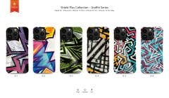Kajsa Apple iPhone 14 Pro Kılıf HD Desenli Kajsa Shield Plus Grafiti Serisi Kapak