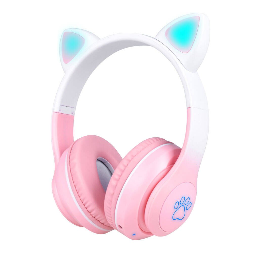 Kedi Kulaklı Tasarımlı RGB Işıklı Bluetooth Kulaklık