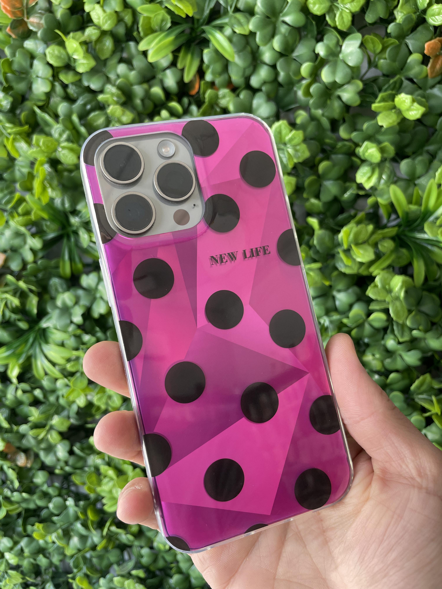 15 Pro Max Pembe Parlak Kılıf