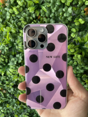 15 Pro Max Toz Pembe Parlak Kılıf
