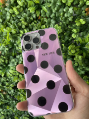 15 Pro Max Toz Pembe Parlak Kılıf