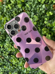 15 Pro Max Toz Pembe Parlak Kılıf