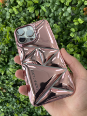 15 Pro Max Pembe Desenli Parlak Kılıf