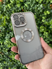 15 Pro Max Titanyum Gri Uyumlu Lens Korumalı Lazer Kesim Kılıf