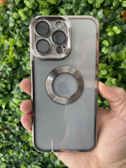 15 Pro Max Titanyum Gri Uyumlu Lens Korumalı Lazer Kesim Kılıf