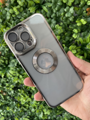 15 Pro Max Titanyum Gri Uyumlu Lens Korumalı Lazer Kesim Kılıf