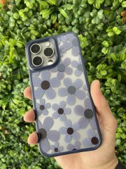 15 Pro Max Mavi Renk Papatya Desenli Kılıf