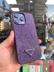 iPhone 14 Pro Max Uyumlu Derin Mor Taşlı Kılıf