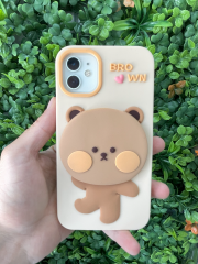 iPhone 11 Uyumlu Aynalı 3D Kabartmalı Darbe Korumalı Kılıf