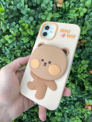 iPhone 11 Uyumlu Aynalı 3D Kabartmalı Darbe Korumalı Kılıf