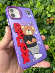 iPhone 11 Uyumlu 3D Kabartmalı Desenli Kılıf