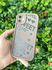 iPhone 11 Yumuşak Kamera Korumalı Kahverengi Desenli Kılıf