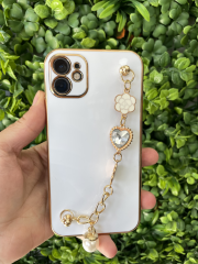 iPhone 11 Lens Korumalı Taşlı Tutamaçlı Kılıf