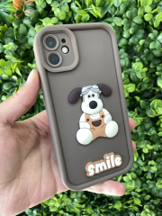iPhone 11 Uyumlu 3D Baskı Ayıcıklı Kahverengi Kılıf1