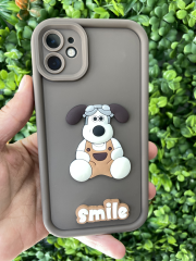 iPhone 11 Uyumlu 3D Baskı Ayıcıklı Kahverengi Kılıf1