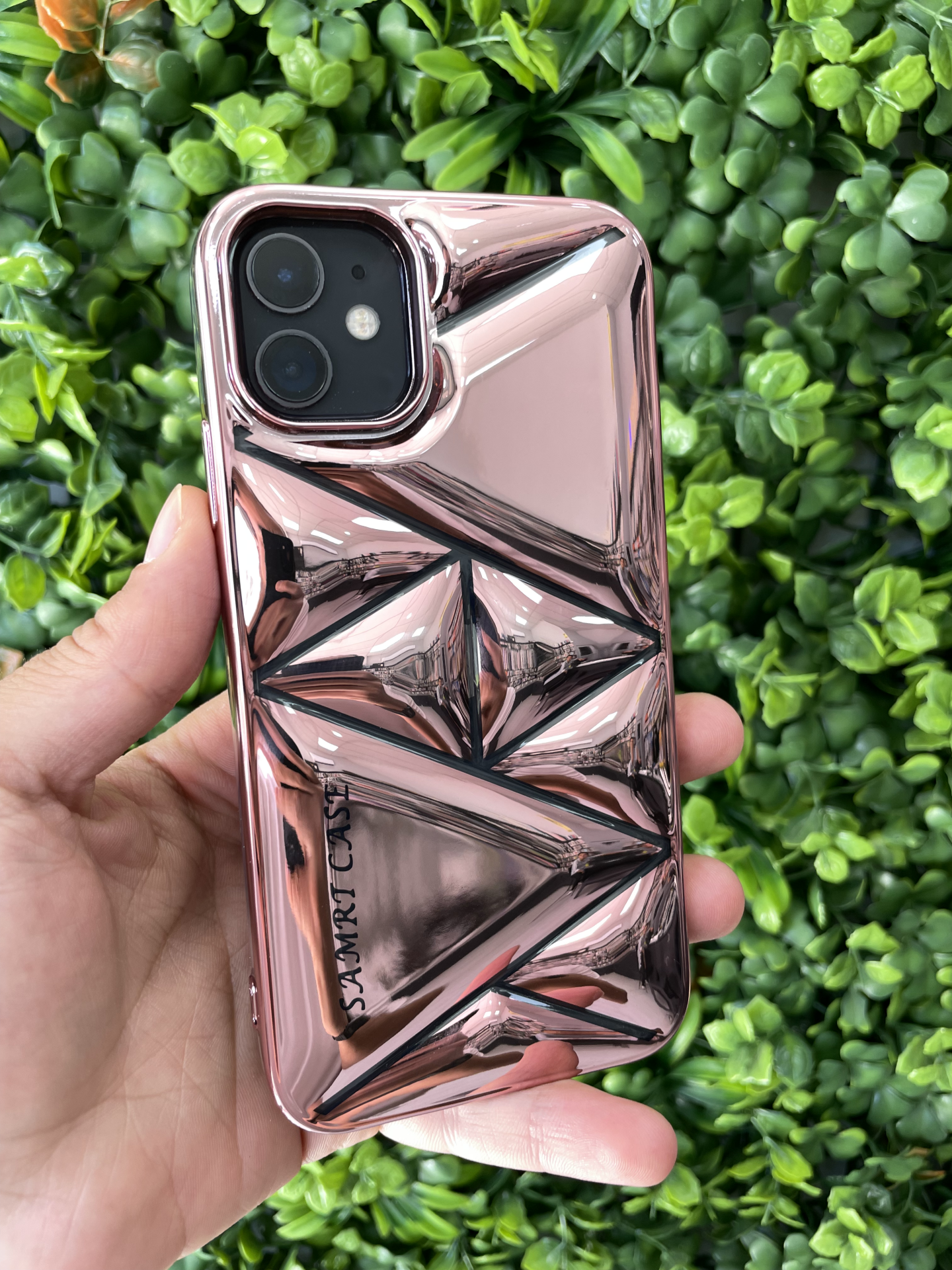 iPhone 11 Yumuşak Parlak Ayna Desenli Kılıf