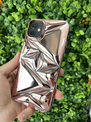 iPhone 11 Yumuşak Parlak Ayna Desenli Kılıf