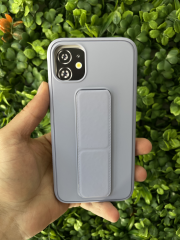 iPhone 11 Gri Tutmalı Standlı Kılıf
