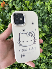 iPhone 11 Hello Kitty Gri Renk Slikon Kılıf
