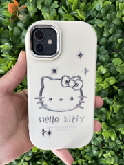 iPhone 11 Hello Kitty Gri Renk Slikon Kılıf
