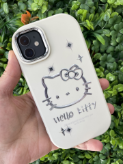 iPhone 11 Hello Kitty Gri Renk Slikon Kılıf