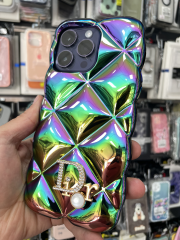 iPhone 14 Pro Max Uyumlu Renkli Parlak Arkası Baskı Yazılı KILIF