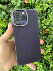 iPhone 14 Pro Max Uyumlu Mor Renk Şeffaf Sert Mika Kılıf