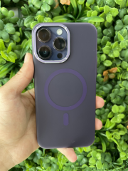 iPhone 14 Pro Max Uyumlu Mor Renk Şeffaf Sert Mika Kılıf