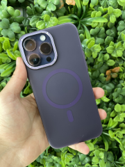iPhone 14 Pro Max Uyumlu Mor Renk Şeffaf Sert Mika Kılıf