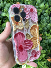 iPhone 14 Pro Max Uyumlu Yanları Şeffaf Arkası Baskılı Kılıf Üstün Korumalı