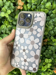 iPhone 14 Pro Max Uyumlu Papatya Desenli Kılıf