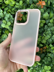 iPhone 14 Pro Max Uyumlu Arkası Şeffaf Yanları Pembe Kılıf