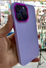 iPhone 14 Pro Max Uyumlu Düz Mor Renk Slikon Kılıf