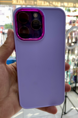 iPhone 14 Pro Max Uyumlu Düz Mor Renk Slikon Kılıf