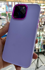 iPhone 14 Pro Max Uyumlu Düz Mor Renk Slikon Kılıf