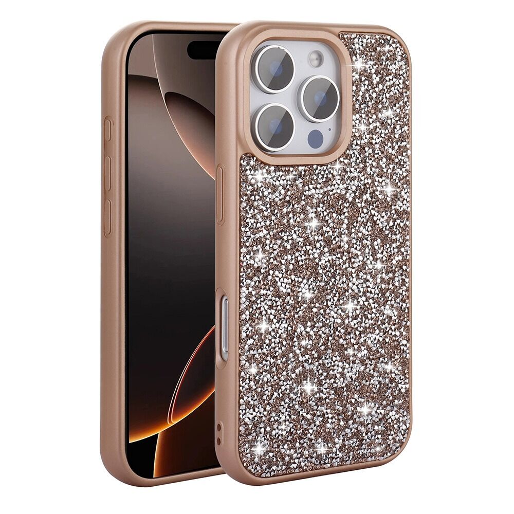 iPhone 16 Pro Max Kılıf Parlak Taşlı Tasarım Kılıf