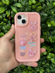 iPhone 13-14 Uyumlu Baskılı Yanları Yumuşak Arkası Baskılı