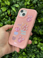 iPhone 13-14 Uyumlu Baskılı Yanları Yumuşak Arkası Baskılı