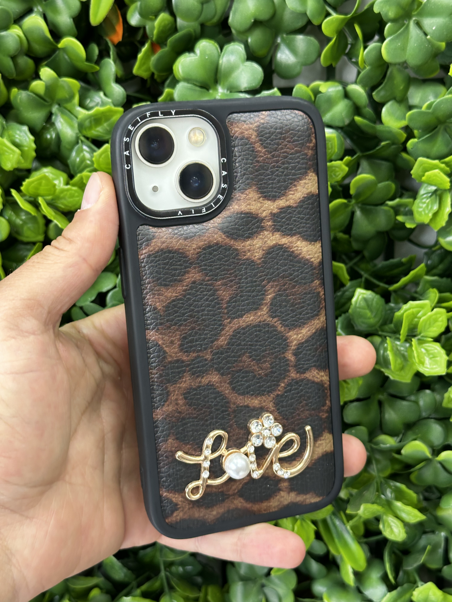 iPhone 13-14 Uyumlu Taşlı Baskılı Kılıf