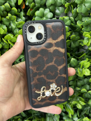 iPhone 13-14 Uyumlu Taşlı Baskılı Kılıf