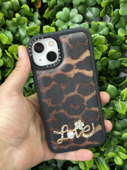 iPhone 13-14 Uyumlu Taşlı Baskılı Kılıf