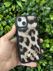 iPhone 13-14 Uyumlu Taşlı Baskılı Kılıf Yumuşak