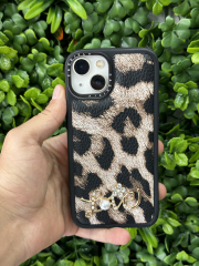 iPhone 13-14 Uyumlu Taşlı Baskılı Kılıf Yumuşak