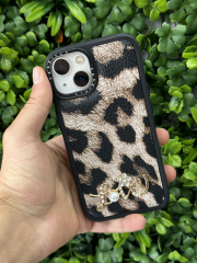 iPhone 13-14 Uyumlu Taşlı Baskılı Kılıf Yumuşak