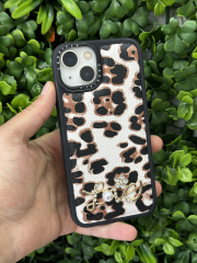 iPhone 13-14 Uyumlu Taşlı Baskılı Kılıf Yumuşak