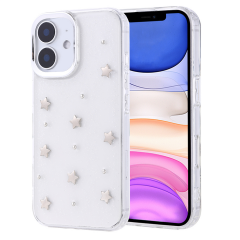 Apple iPhone 11 Kılıf Fiyonk Simli Şeffaf