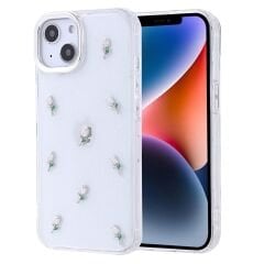 Apple iPhone 14 Kılıf Fiyonk Simli Şeffaf