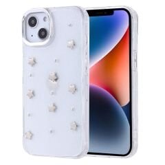 Apple iPhone 14 Kılıf Fiyonk Simli Şeffaf