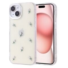Apple iPhone 15 Kılıf Fiyonk Simli Şeffaf